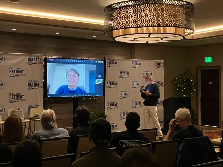 Remote guest session during the retreat